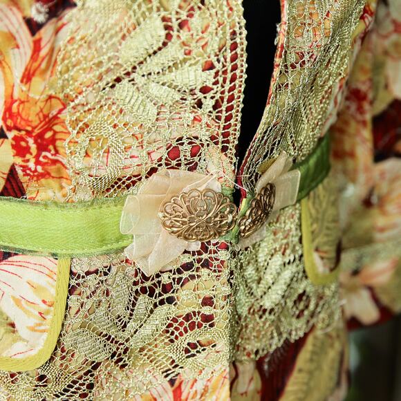 Cynthia Steffe Vintage Lace embroidered blazer jacket size 2 XS - Picture 4 of 7